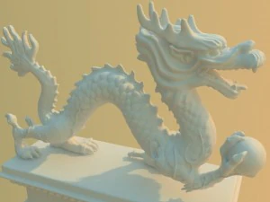 guardian beast - dragon stone 01 3D Model