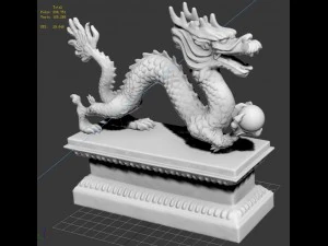 guardian beast - dragon stone 01 3D Model