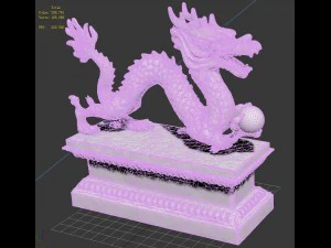 guardian beast - dragon stone 01 3D Model