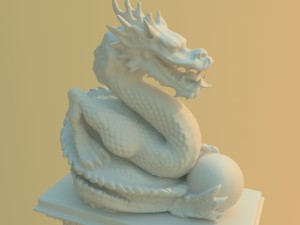 guardian beast - dragon stone carving 02 3D Model