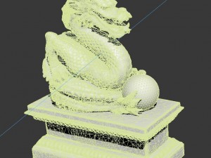 guardian beast - dragon stone carving 02 3D 모델
