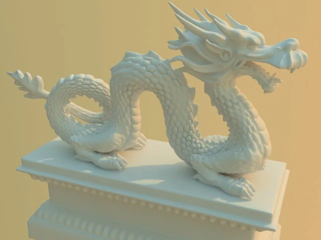 guardian beast - dragon stone carving 03 3D Model .c4d .max .obj .3ds .fbx .stl .blend 