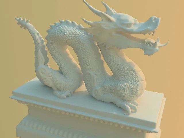 guardian beast - dragon stone 04 3D Model .c4d .max .obj .3ds .fbx .stl .blend 