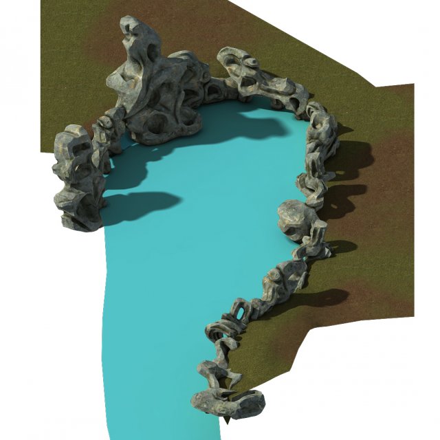 the shore of taihu lake - rock 01 3D Model .c4d .max .obj .3ds .fbx .stl .blend