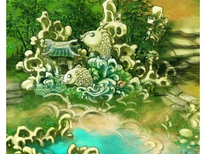 the shore of taihu lake - stone fish decoration 3D Model