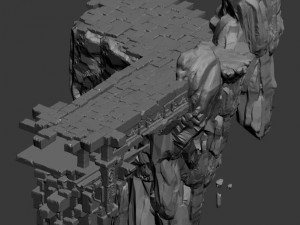 peach blossom island - surface 01 3D Modell
