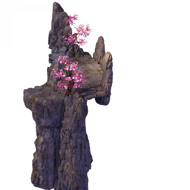 peach blossom island - surface 02 3D Model .c4d .max .obj .3ds .fbx .stl .blend 