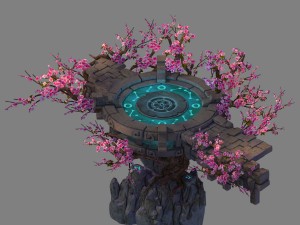 peach blossom island - nebula mirror 3D Model