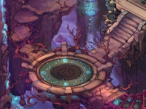 peach blossom island - nebula mirror Model 3D