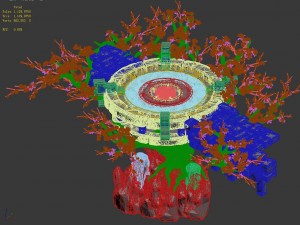 peach blossom island - nebula mirror Model 3D