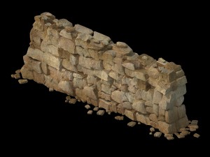 country building - stone wall 03 3Dモデル
