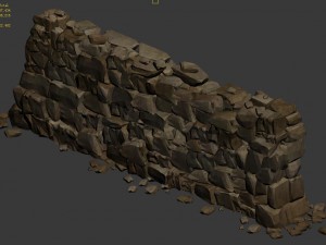 country building - stone wall 03 3Dモデル