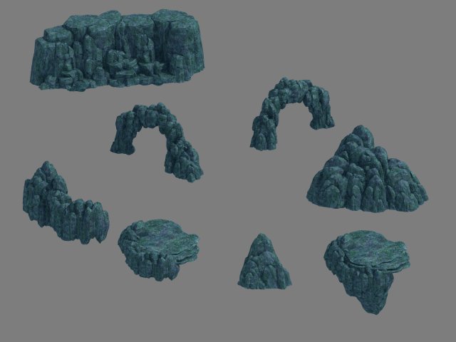 rock 046 3D 模型 .c4d .max .obj .3ds .fbx .stl .blend 