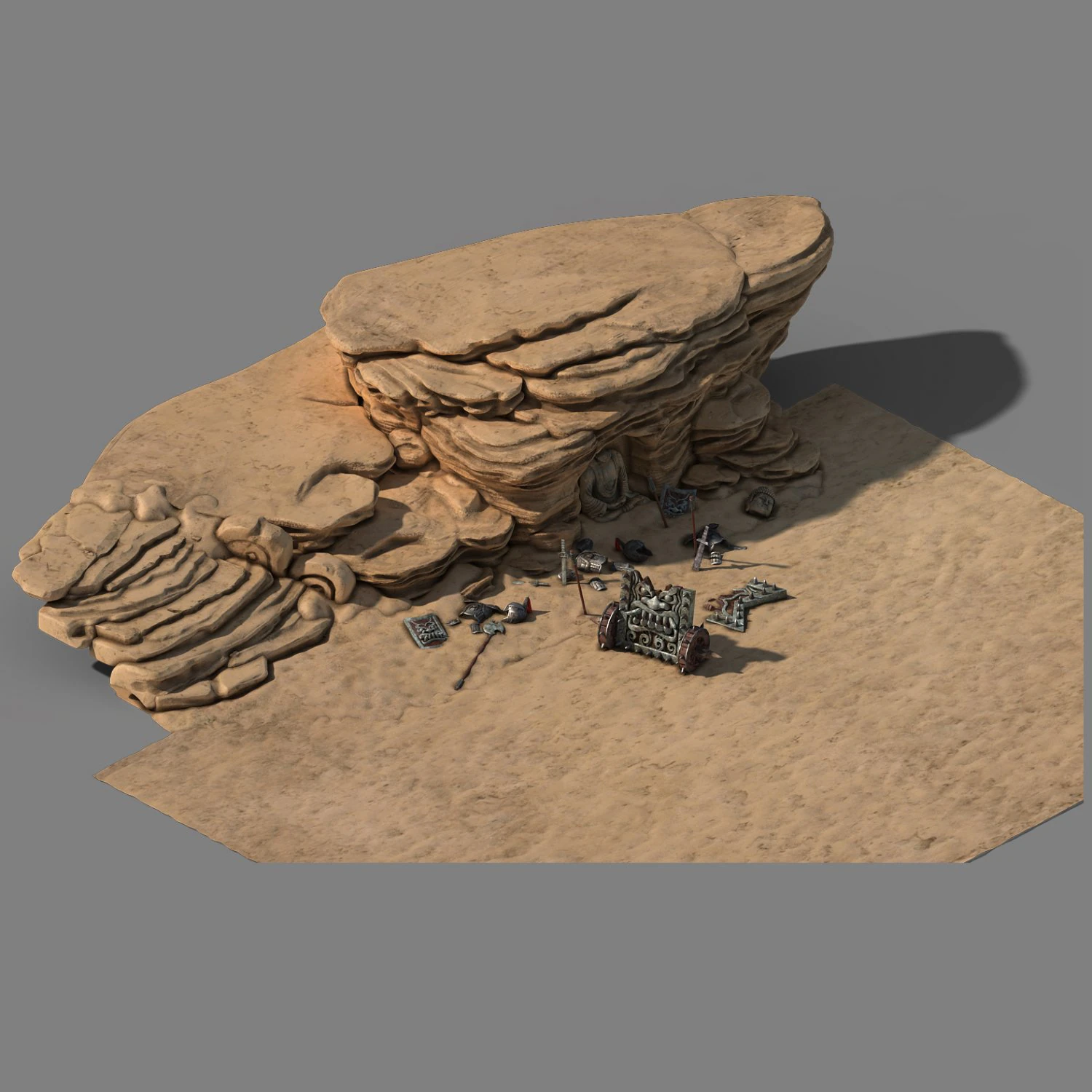 yanmenguan - buddha - steps 3D Model .c4d .max .obj .3ds .fbx .stl .blend 