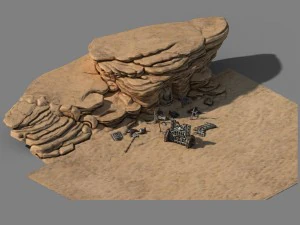 Яньменгуань - Будда - шаги 3D Модель