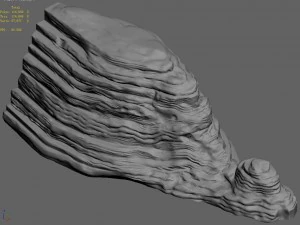 yanmenguan - rock 01 3D Model