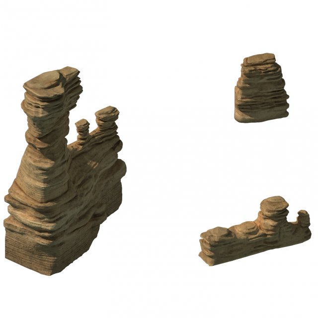 yanmenguan - rock 02 Model 3D .c4d .max .obj .3ds .fbx .stl .blend 