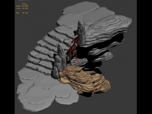 yanmenguan - rock 04 Modelo 3D