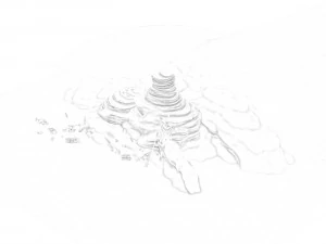 yanmenguan - rock 05 3D Model