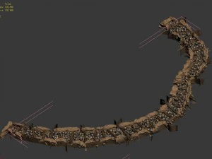 semi - circular skeleton aisle 01 3D Model