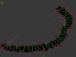 semi - circular skeleton aisle 01 3D Model