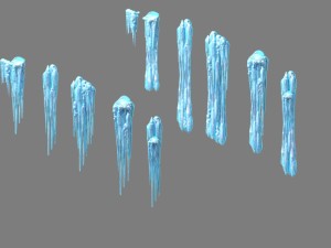 ice cone - icicle 61 Model 3D