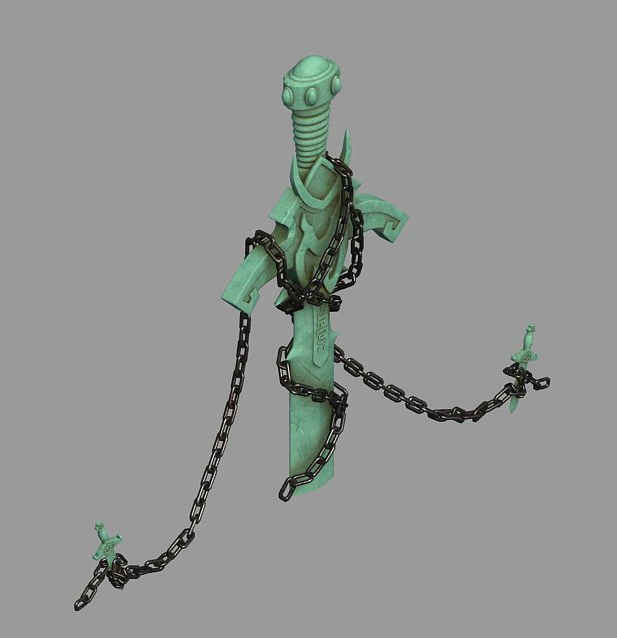inserted in the ground sword - bluestone sword 3D Model .c4d .max .obj .3ds .fbx .stl .blend 