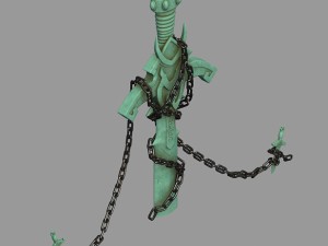 inserted in the ground sword - bluestone sword Modelo 3D