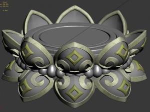 landing interface - stone lotus 03 3D Model