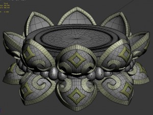 landing interface - stone lotus 03 3D Model