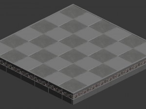 square platform - base 16 Model 3D