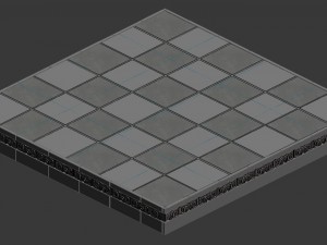square platform - base 16 Model 3D