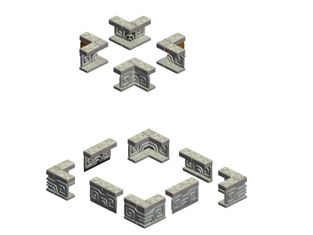 square platform - base guardrail Model 3D .c4d .max .obj .3ds .fbx .stl .blend 