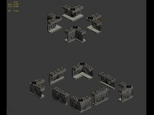 square platform - base guardrail 3D Model
