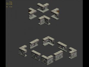 square platform - base guardrail Model 3D