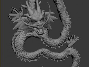 ancient capital architecture - stone carving - dragon Modelo 3D