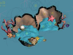 cartoon underwater city - shell 04 3D Model