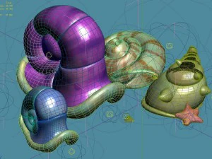 cartoon underwater city - shell 05 3D Model
