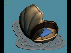 cartoon submarine city - shell bed 3D Model