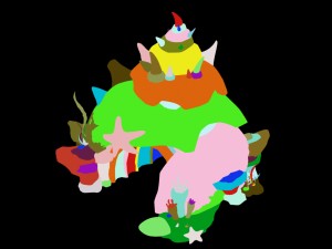 cartoon submarine city - shell door 01 3Dモデル