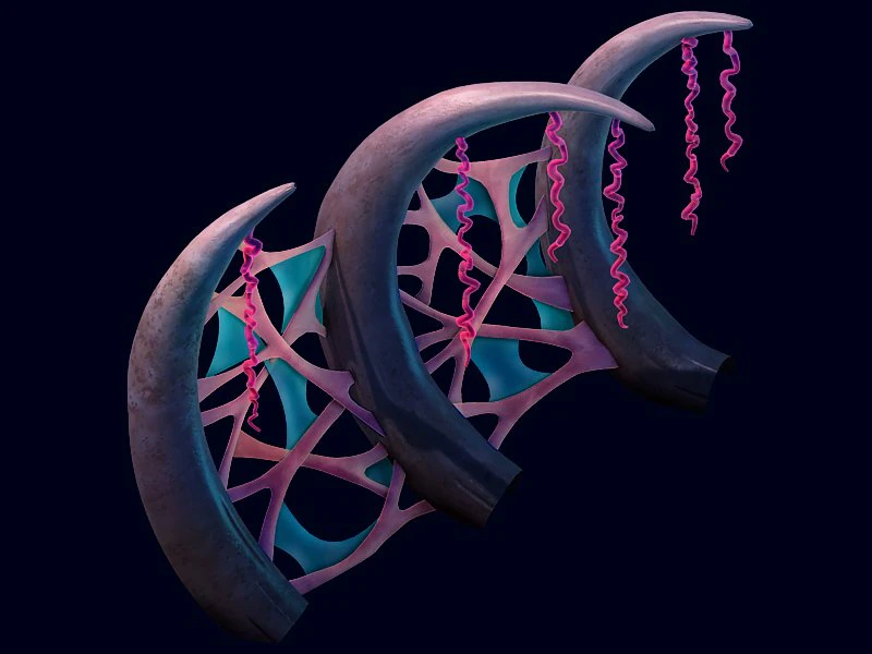 cartoon submarine city - with ribbed bones 3D Model .c4d .max .obj .3ds .fbx .stl .blend 