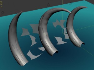 cartoon submarine city - with ribbed bones 3D-Modell