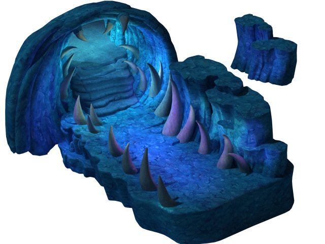 cartoon submarine city - submarine underground entrance 3D 模型 .c4d .max .obj .3ds .fbx .stl .blend 