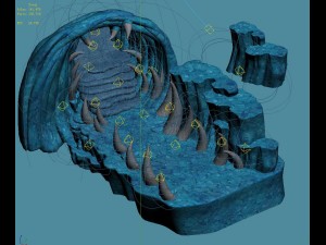 cartoon submarine city - submarine underground entrance 3D 模型
