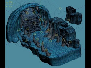cartoon submarine city - submarine underground entrance 3D 模型