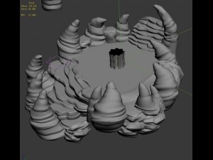 cartoon submarine city - witch magic array 3D Model