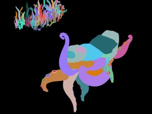 cartoon underwater city - jellyfish 01 Model 3D