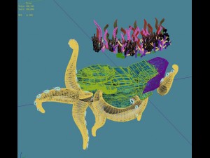 cartoon underwater city - jellyfish 01 Model 3D