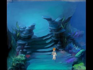 cartoon underwater city - small stone arch 3D Модель