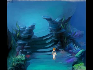 cidade subaqu&aacute;tica dos desenhos animados - pequeno arco de pedra Modelo 3D